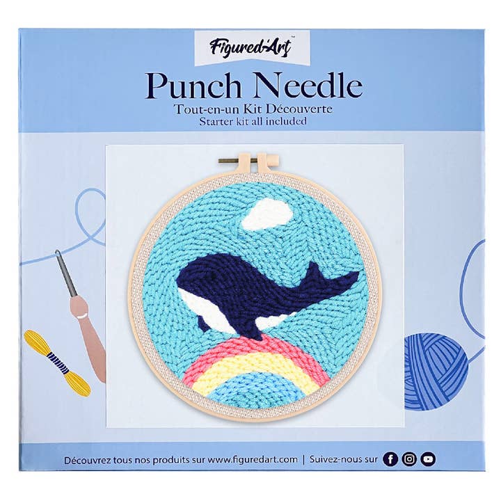 Kit de Punch Needle - A Baleia Azul por atacado de Figured'Art