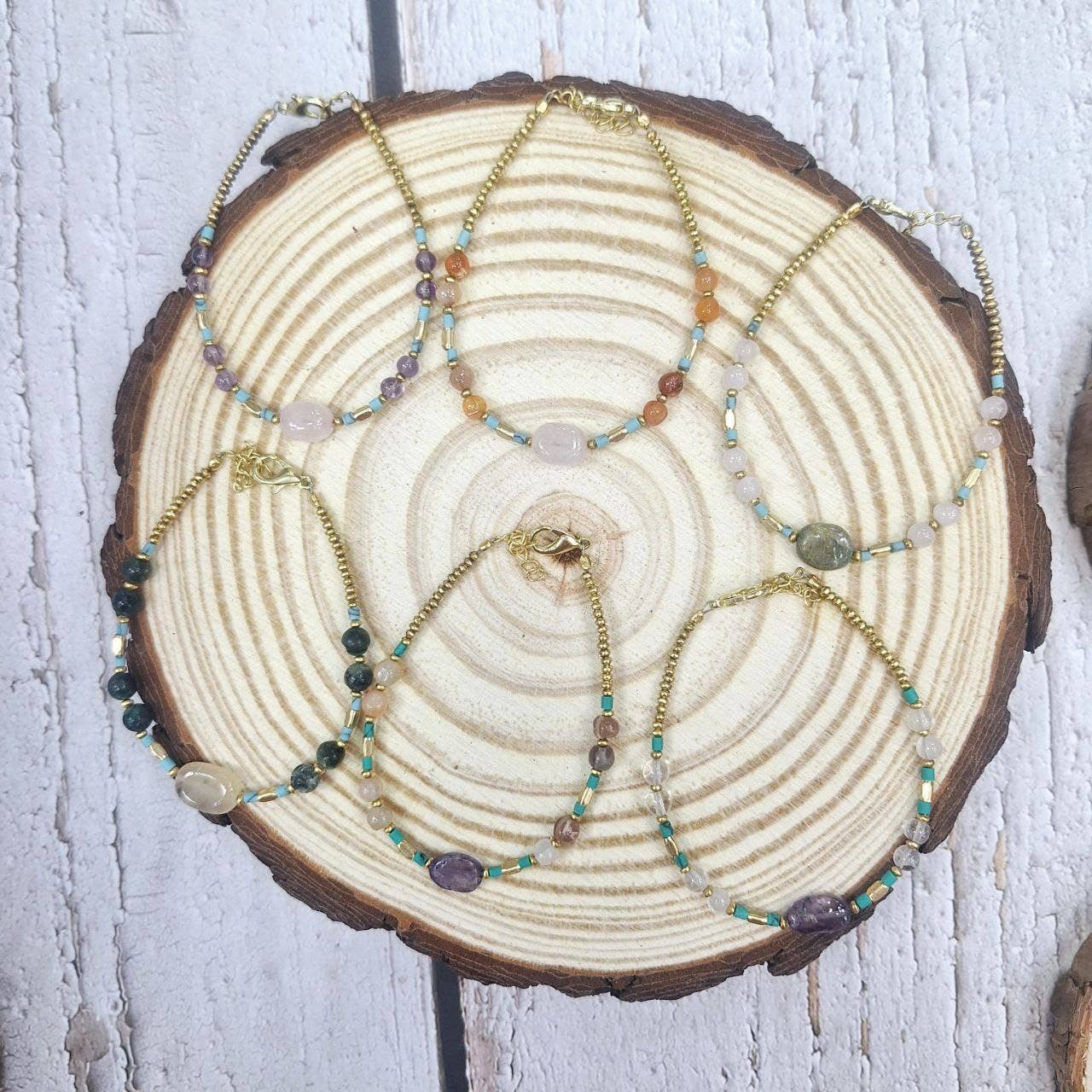 Hecho a mano - Vendita all'ingrosso Bracciale con perline - Bracciale con minerali colorati1