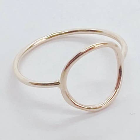 AVA Handmade Jewelry – Engroshandel Båndring – Åben cirkel Ring; Dainty Ring; Minimalistisk Ring; Guld Fyld Ring; Sterling Silver Ring; Karma Ring; Gave til hende; Tynd Ring; Infinity Ring0