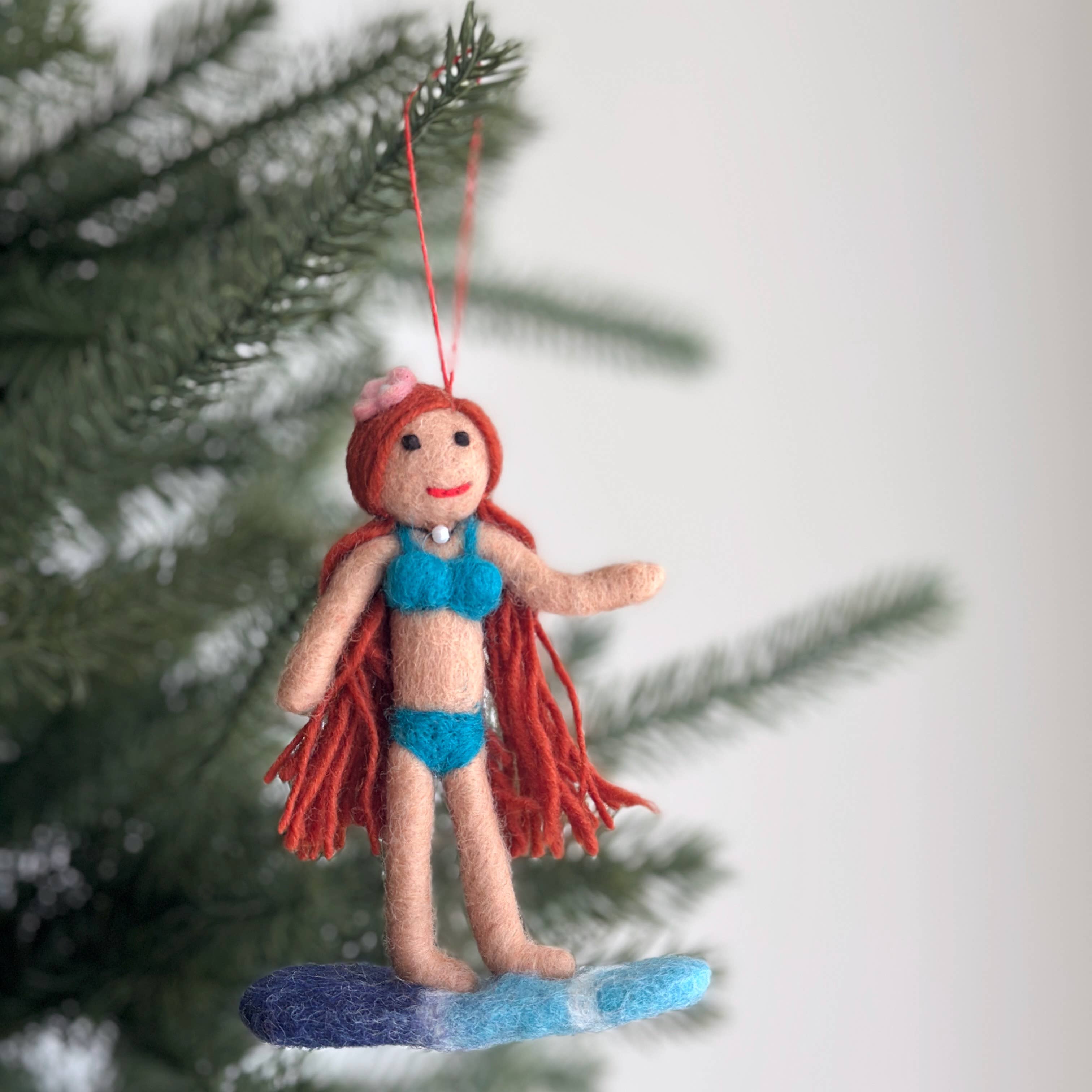 Ganapati - Wholesale Ornament - Felt Ornament - Surfer Girl1