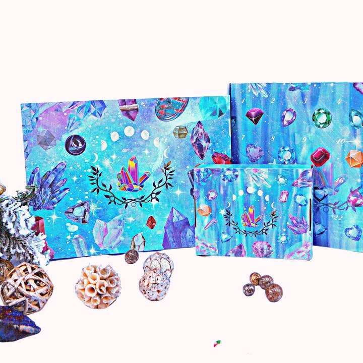 The Crushed Crystal - Wholesale Advent Calendar - 24 day Advent Calendar Crystal shapes Box