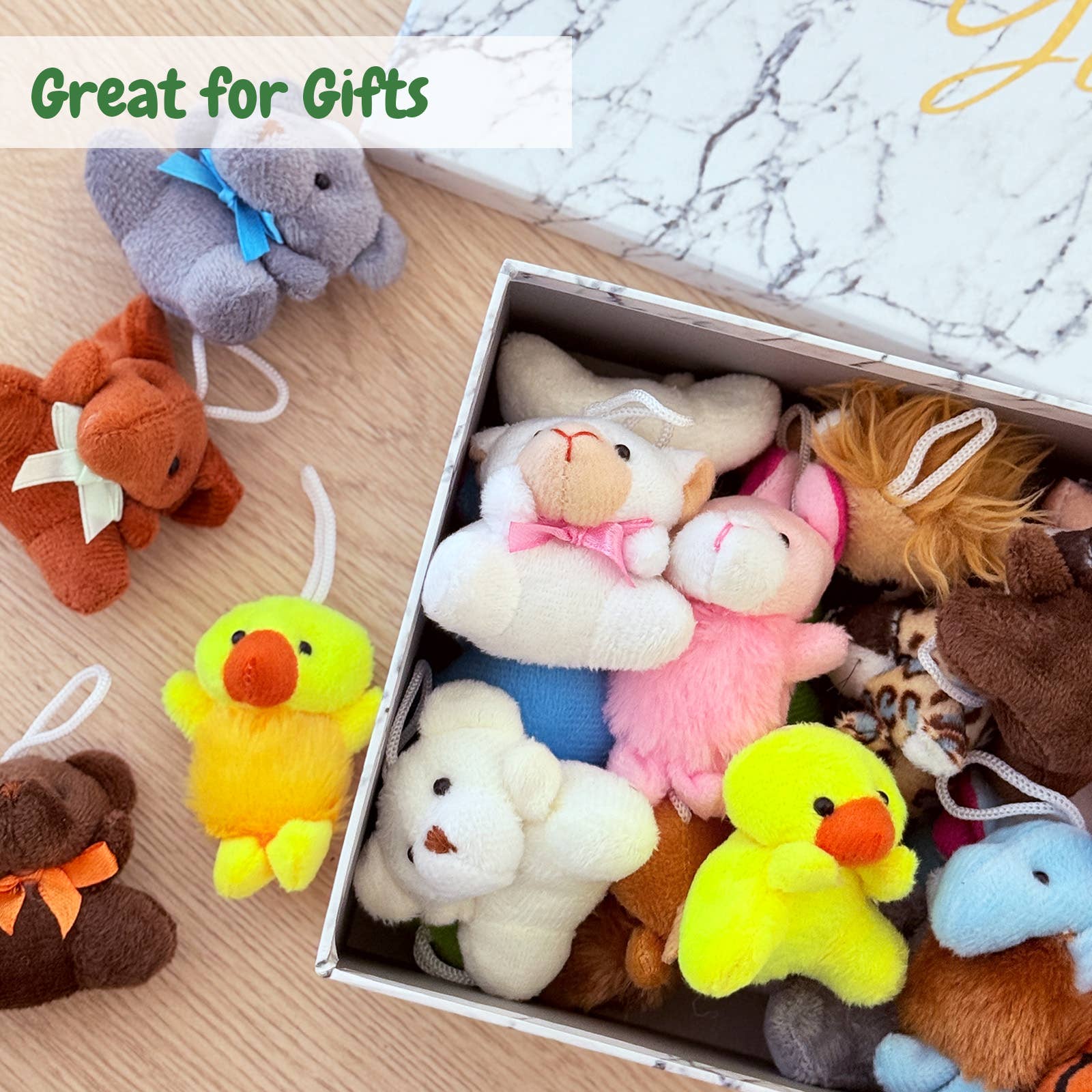 Wrapables.com - Vente Peluche – enfant et bébé - Peluches Mini Animaux en Peluche Wrapables (Ensemble de 24)2