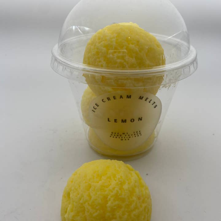 Wicks and Gifts - Wholesale Wax Melt - Lemon 5 oz Ice Cream Scoop Melts