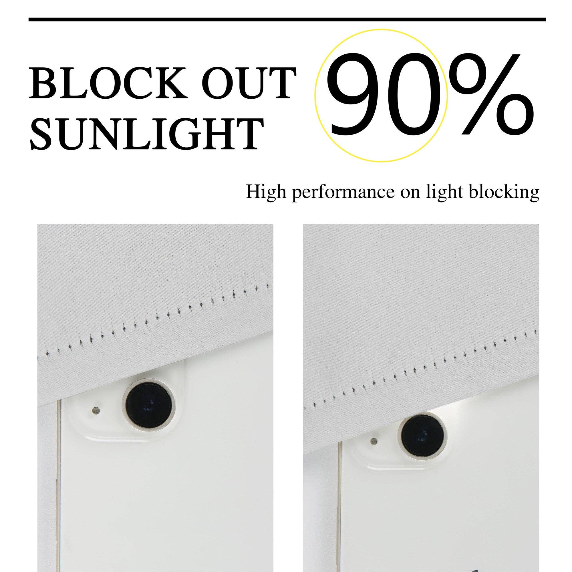 HIG - Wholesale Curtain - Farmhouse Ruffle Window Curtains with Blackout Liner Handmade Bow Ties Drapes 2 Panels Set, 54"W x 84"L6