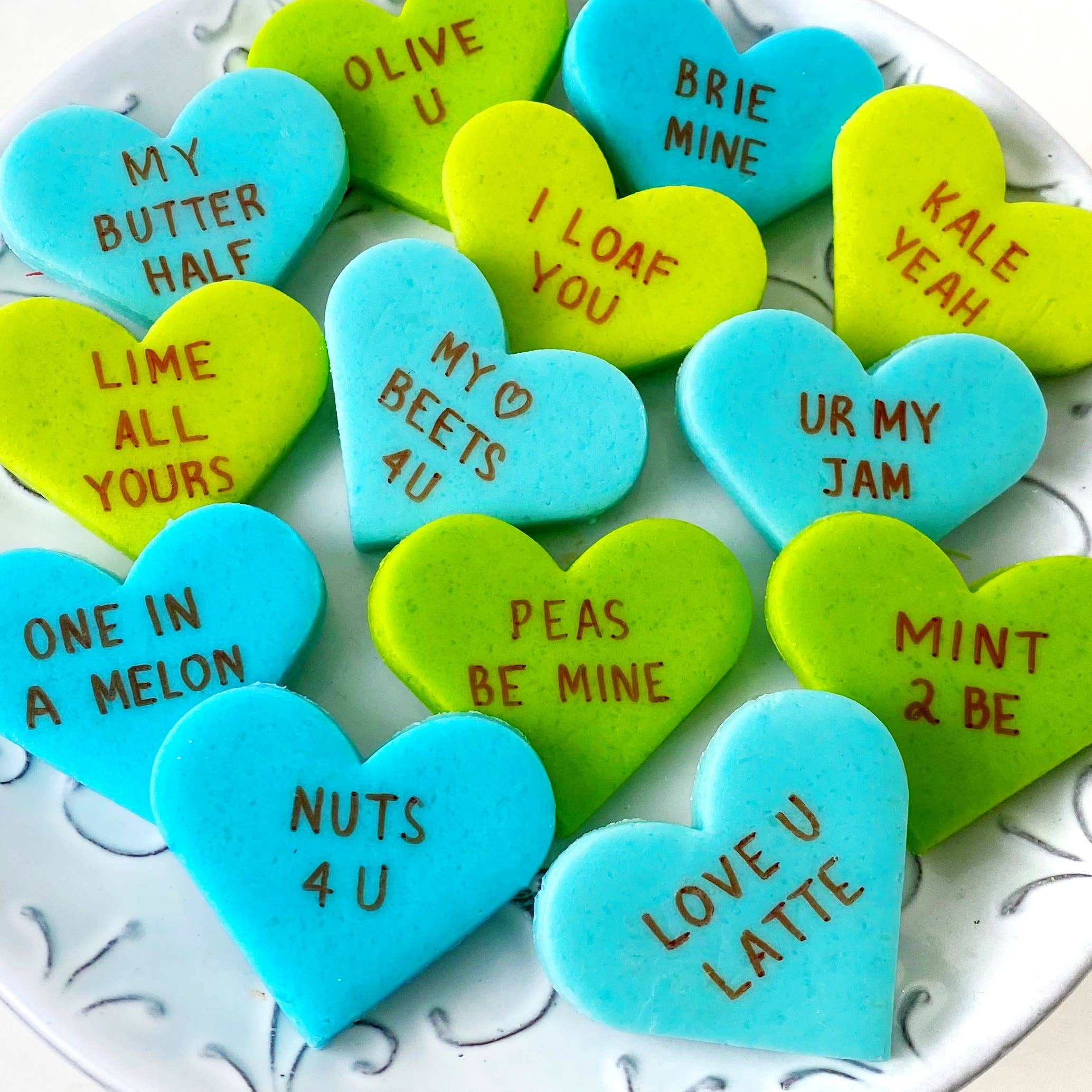 marzipops - Wholesale Hard Candy - Gourmet Marzipan Valentine's Candy Conversation Hearts5