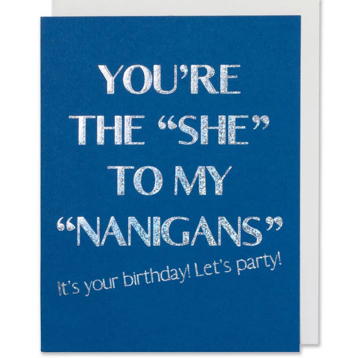 Fødselsdagskort – Hun til Mine Narrestreger, Holografisk Folie Venner for engroshandel hos WowWordZ