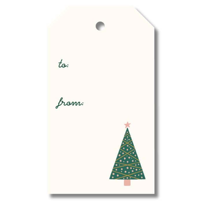 Creative Kind - Vendita all'ingrosso Etichetta regalo - Etichette regalo con francobollo per albero di Natale | Set di 8