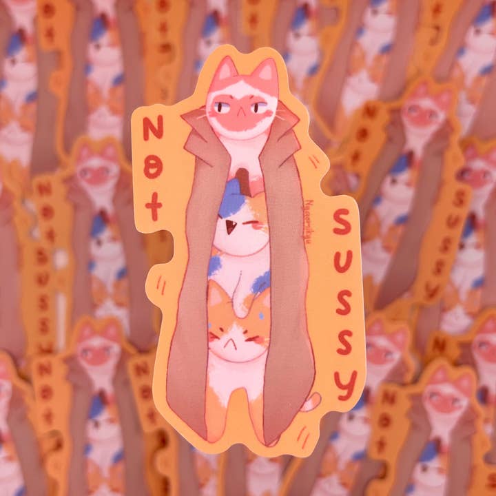 Sussy Cat Sticker for wholesale by Nyaomikyu
