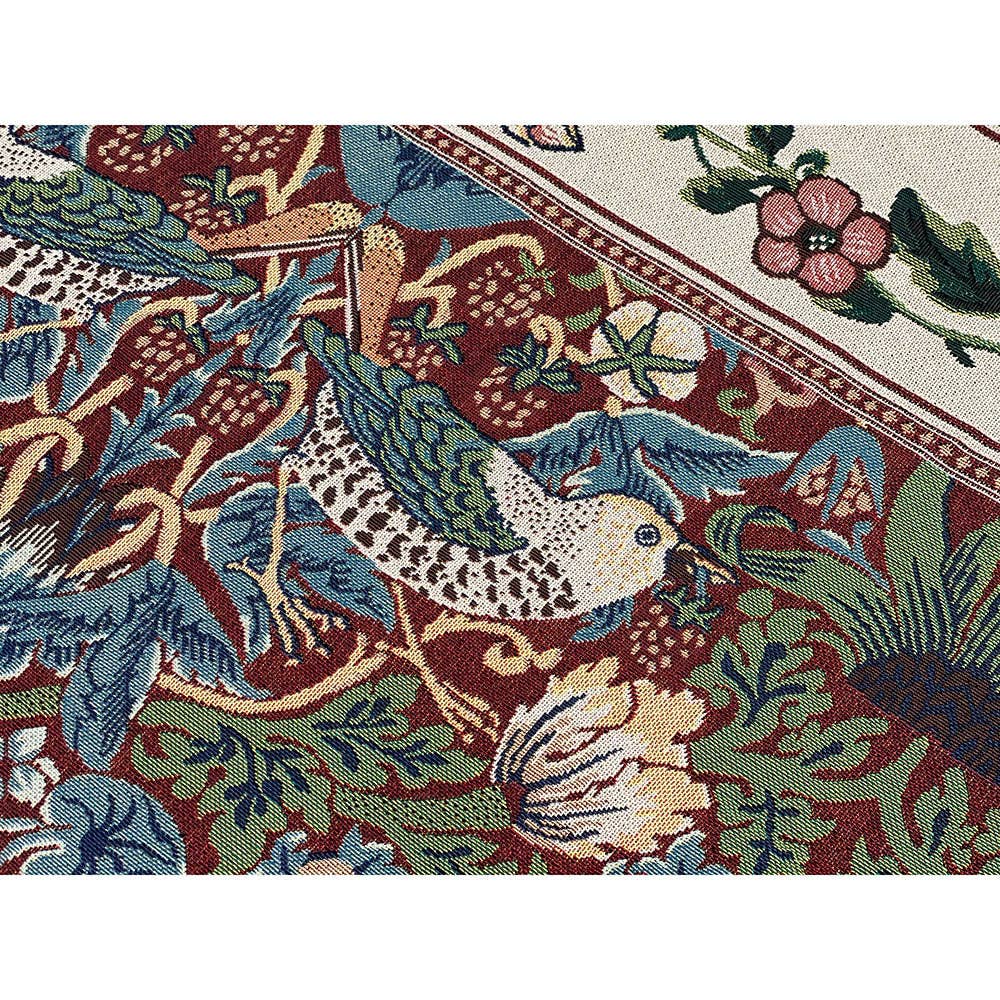 Signare Tapestry - Venta al por mayor Tapices/telas - Tapiz William Morris Strawberry Thief Rojo - Colgante de Pared3
