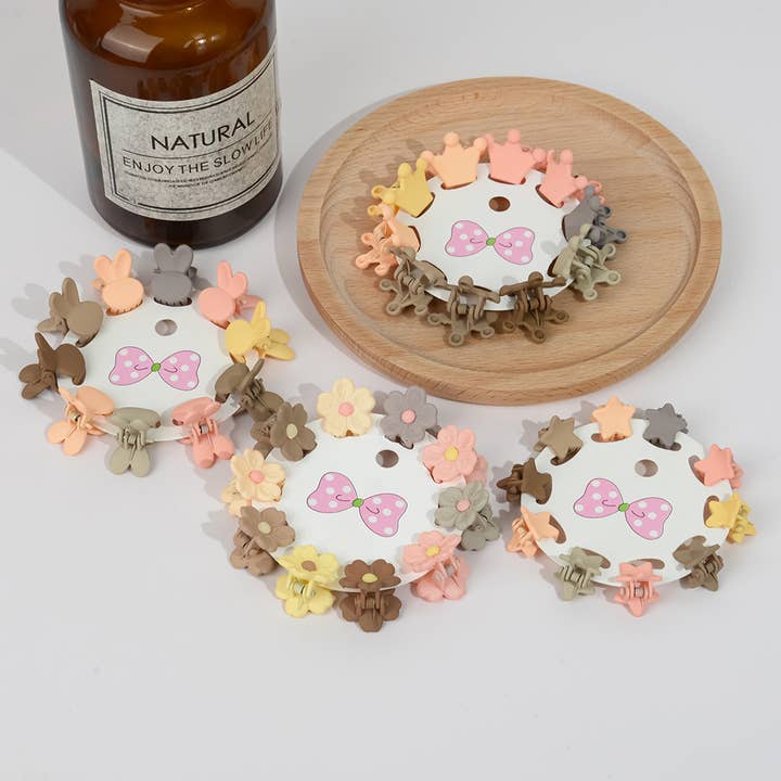 Small Matte Stars and rabbits Hair Claw Clips for wholesale by SoapElenGlen