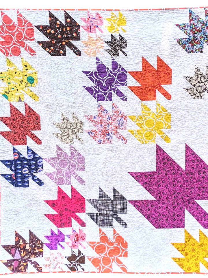 Changing Leaves PAPER Quilt Pattern for wholesale by Slightly Biased Quilts