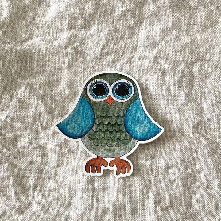 Owl Sticker for wholesale by Artwork by Sandra Naufal