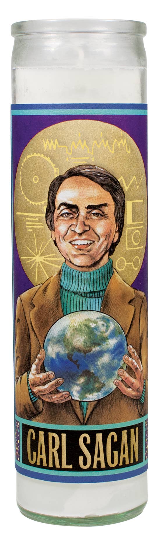 Unemployed Philosophers Guild - Wholesale Jar/Filled Candle - Carl Sagan Secular Saint Candle1