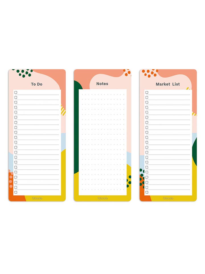 Conjunto de design geométrico de 3 blocos de notas por atacado de fabooks