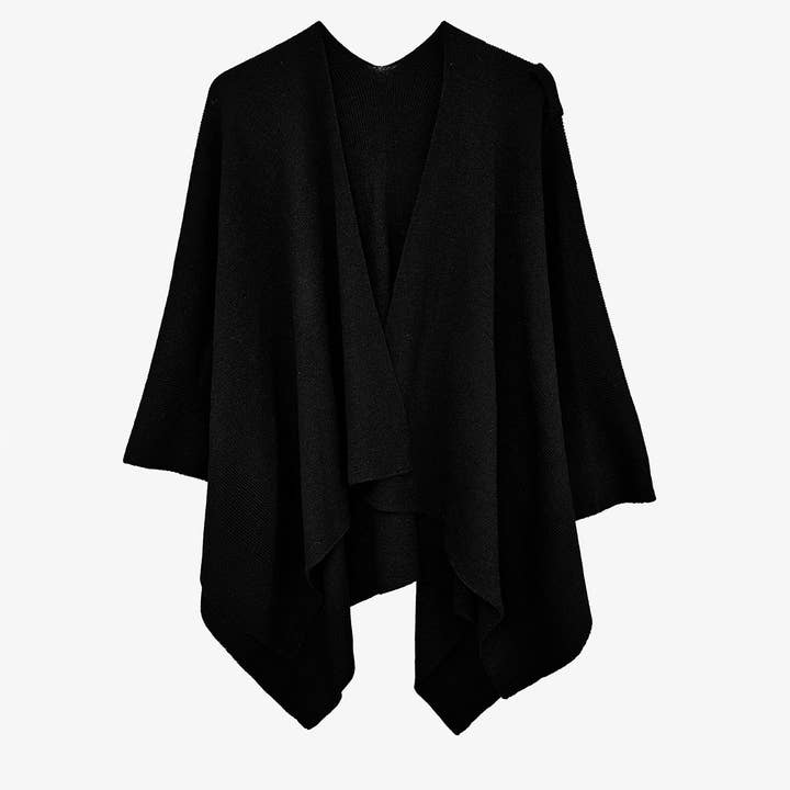 Fashion City - Wholesale Kimono - Women's - Women's Solid Ruana with Shoulder Strap15