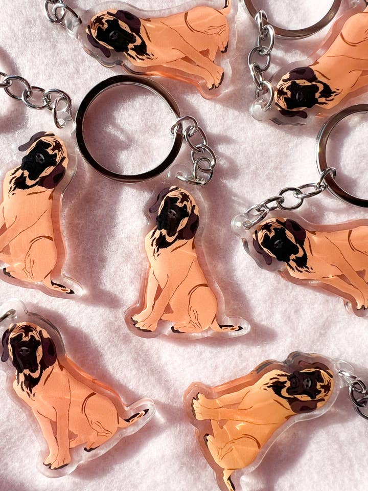 English Mastiff Keychain for wholesale by Our Cheery Corner