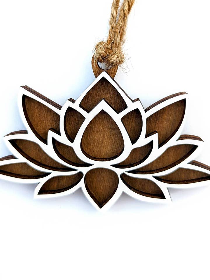 Lotus Flower Christmas Ornament for wholesale by The Little Ornament Shop