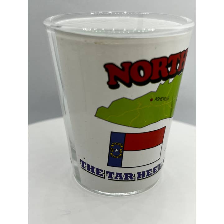 NORTE CAROLINA State Full Wrap em torno do Shot Glass 2 oz por atacado de 7 Star