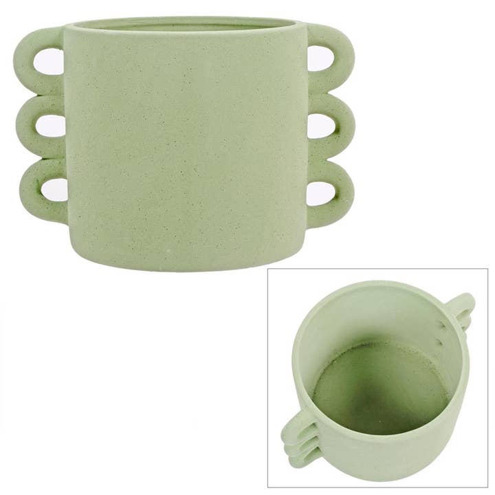Truu Design Chic Ceramic Planter With Loop Edges for wholesale by Truu Design