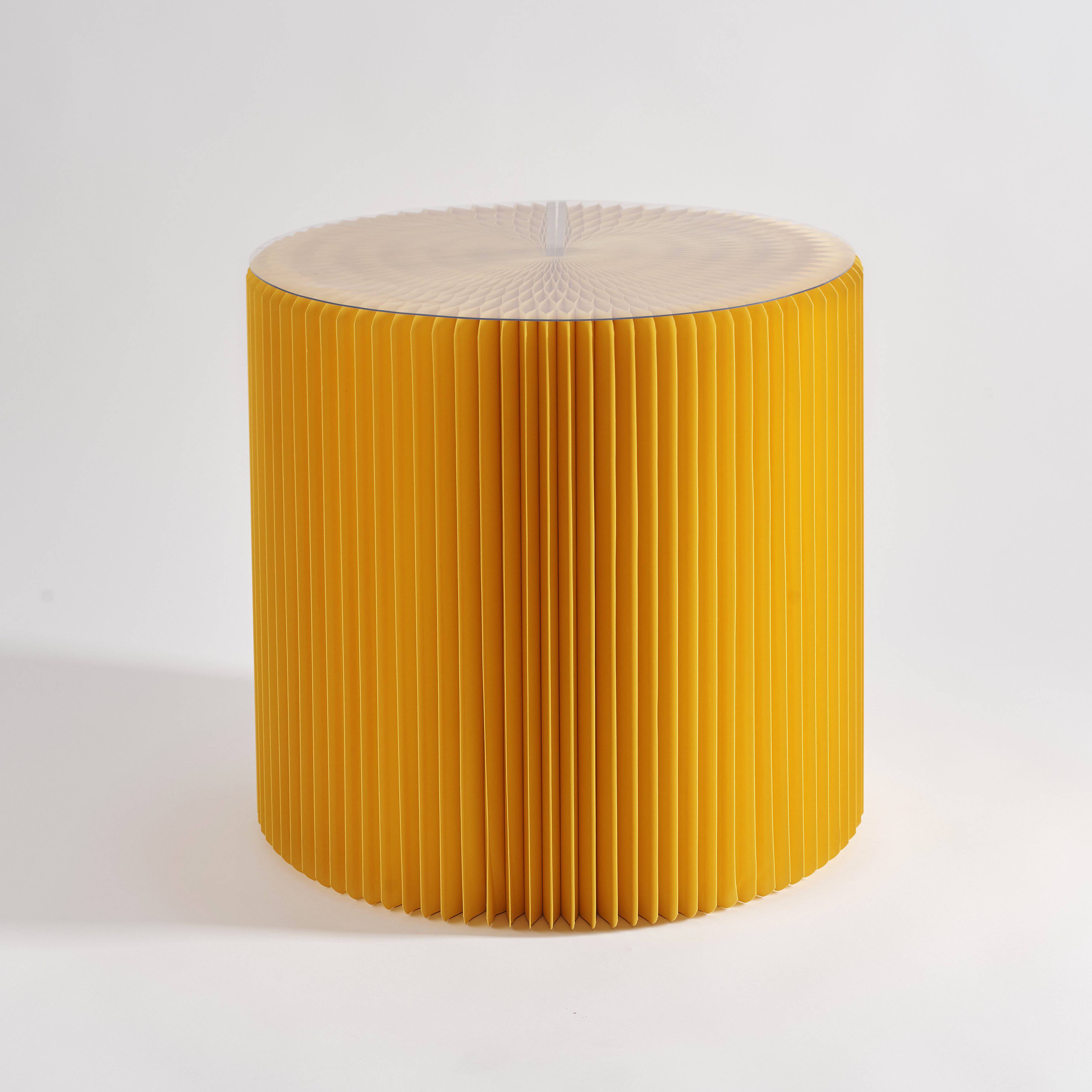 Paper Lounge - Wholesale Stool - Concertina Paper Stool - Yellow2