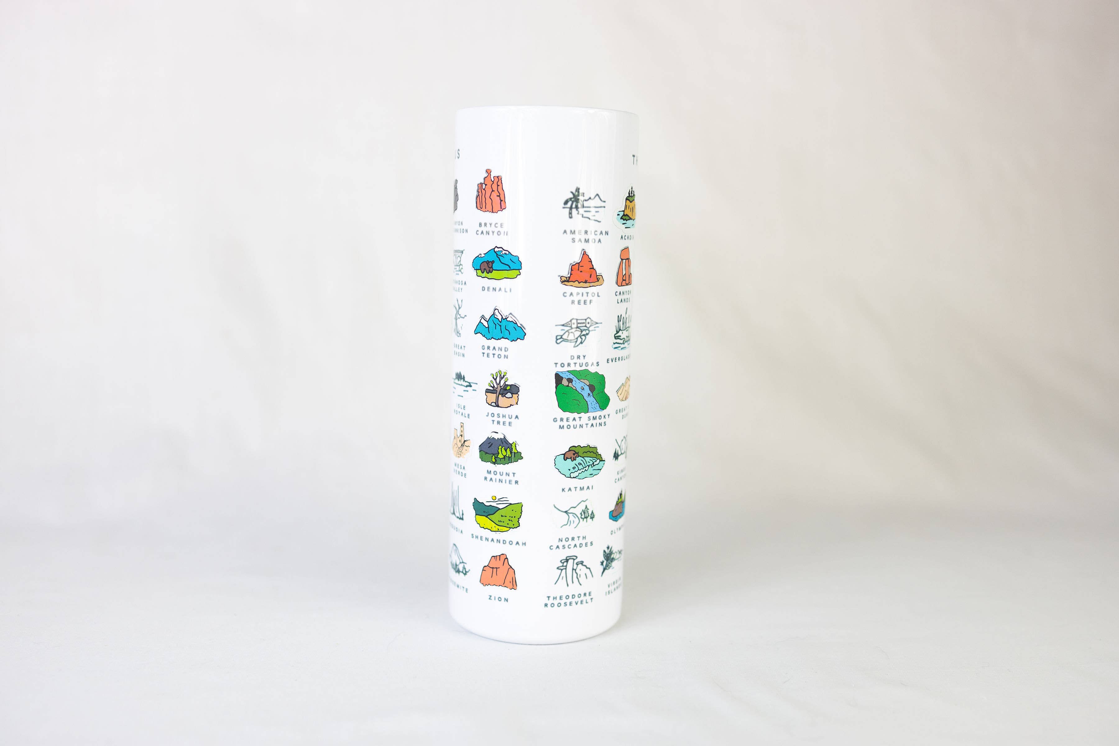 National Parks and Beyond - Wholesale Insulated Mug/Tumbler - National Parks Checklist 20 oz Metal Tumbler1