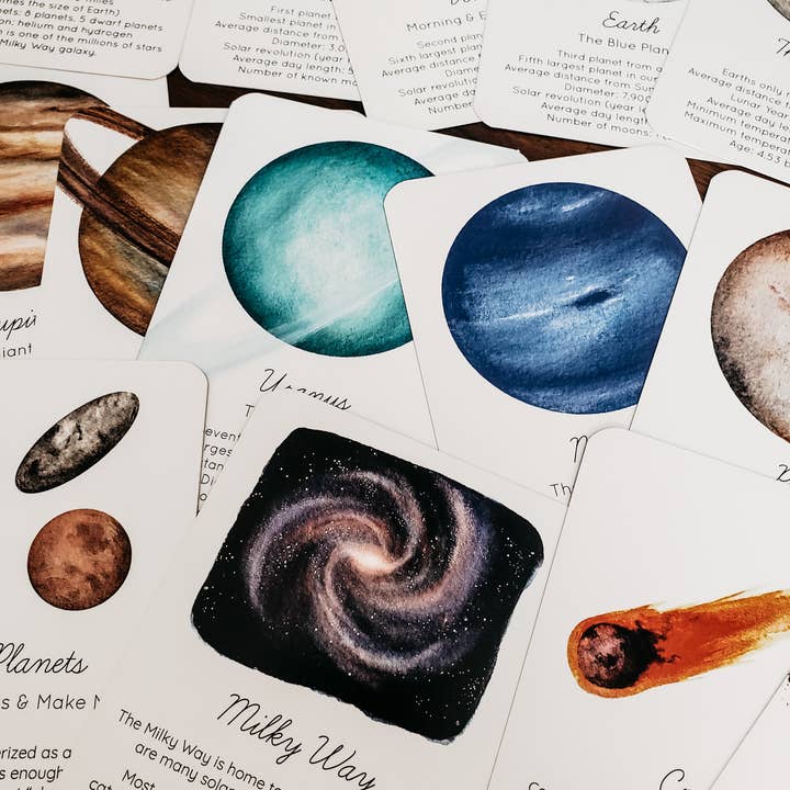 Stephanie Hathaway Designs - Wholesale Learning Cards - Kids & Baby - Solar System Flashcards (Set of 15 Cards)2