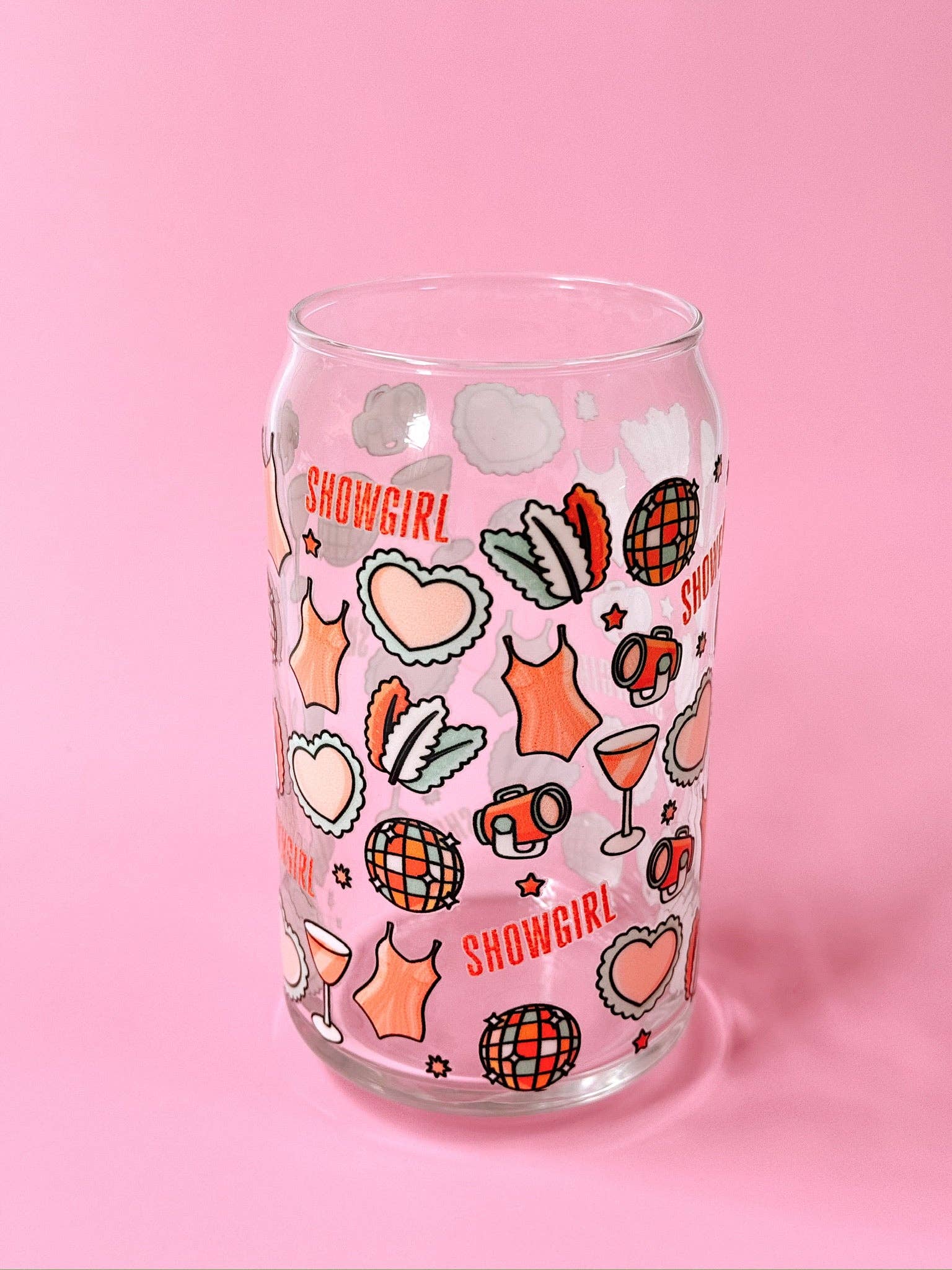 Golden Hour Designs - Wholesale Drinking Glass/Cup - The Life of a Showgirl Glass Cup - Album, TS, TLOASG1