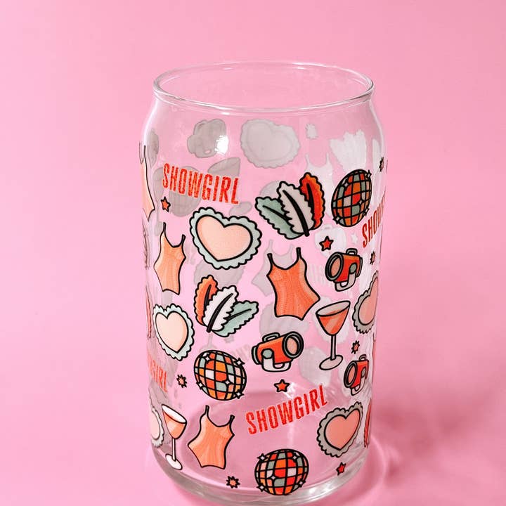 Golden Hour Designs - Wholesale Drinking Glass/Cup - The Life of a Showgirl Glass Cup - Album, TS, TLOASG1