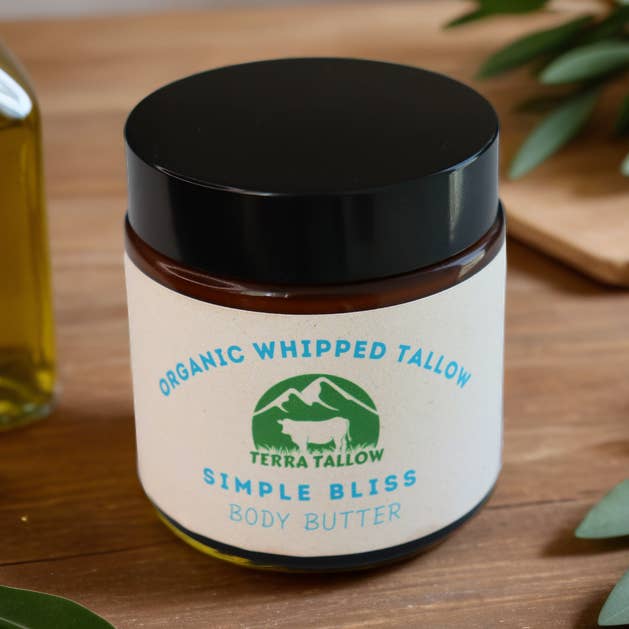 Simple Bliss Organic Whipped Tallow Body Butter for wholesale by Terra Tallow