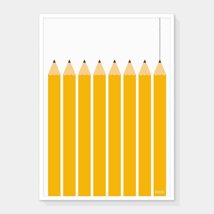 Lápices de dibujo amarillos para venta al por mayor de Showler and Showler