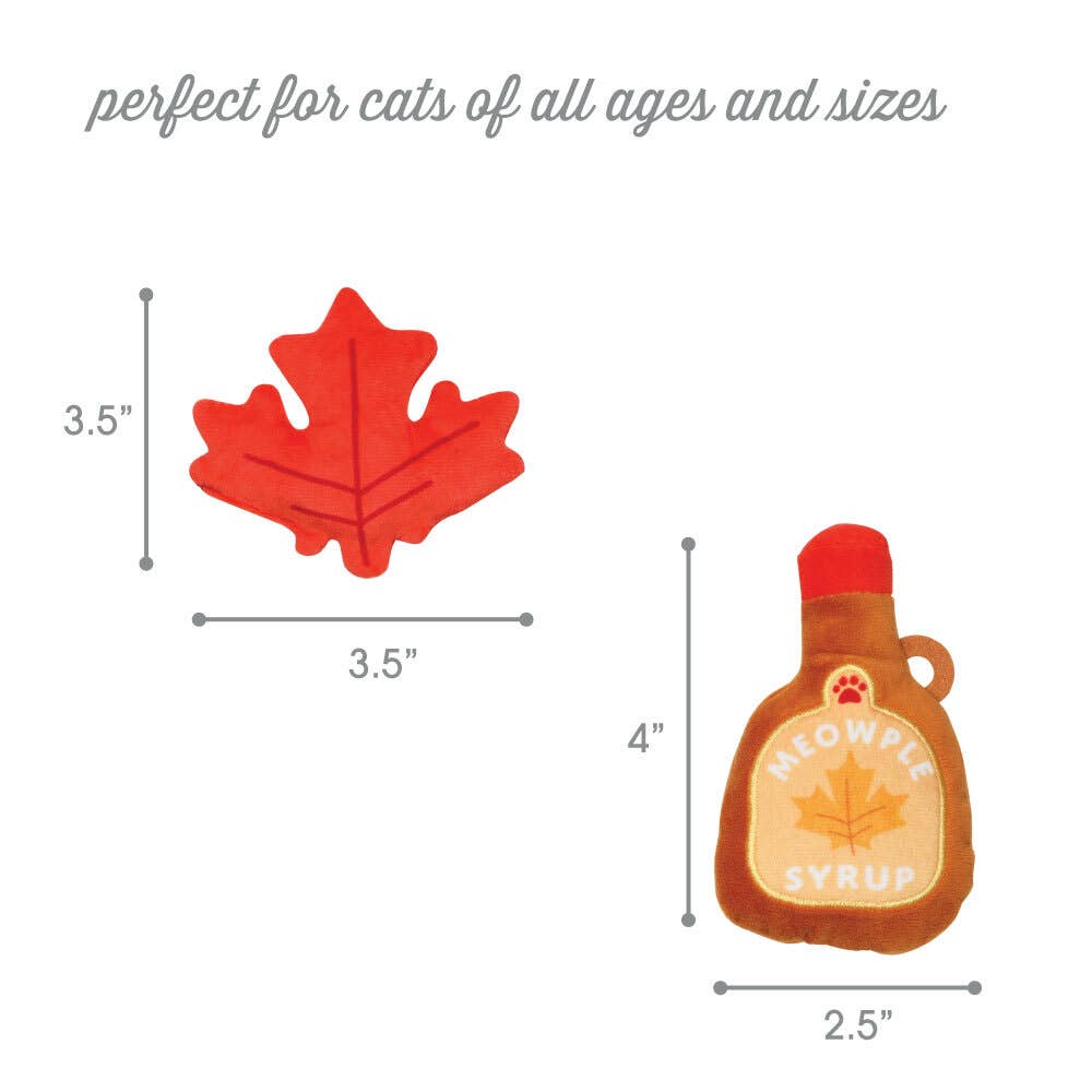 Pearhead - Wholesale Pet Toy Set - Cat - Maple Leaf &amp; Syrup Fall Cat Toys, Set of 21