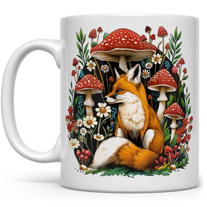 Tasse à café Woodland Forest Fox, Whimsical Cottagecore Gifts pour la vente par Loftipop