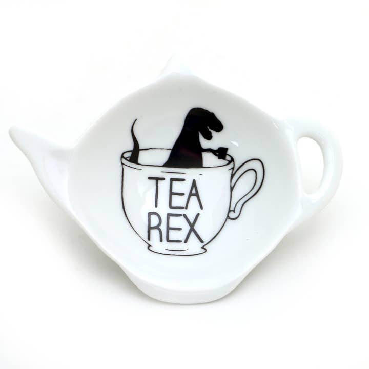 Lenny Mud - Wholesale Tea Strainer/Infuser - Tea Rex Teabag Holder, Teapot Shaped Tea Bag Dish