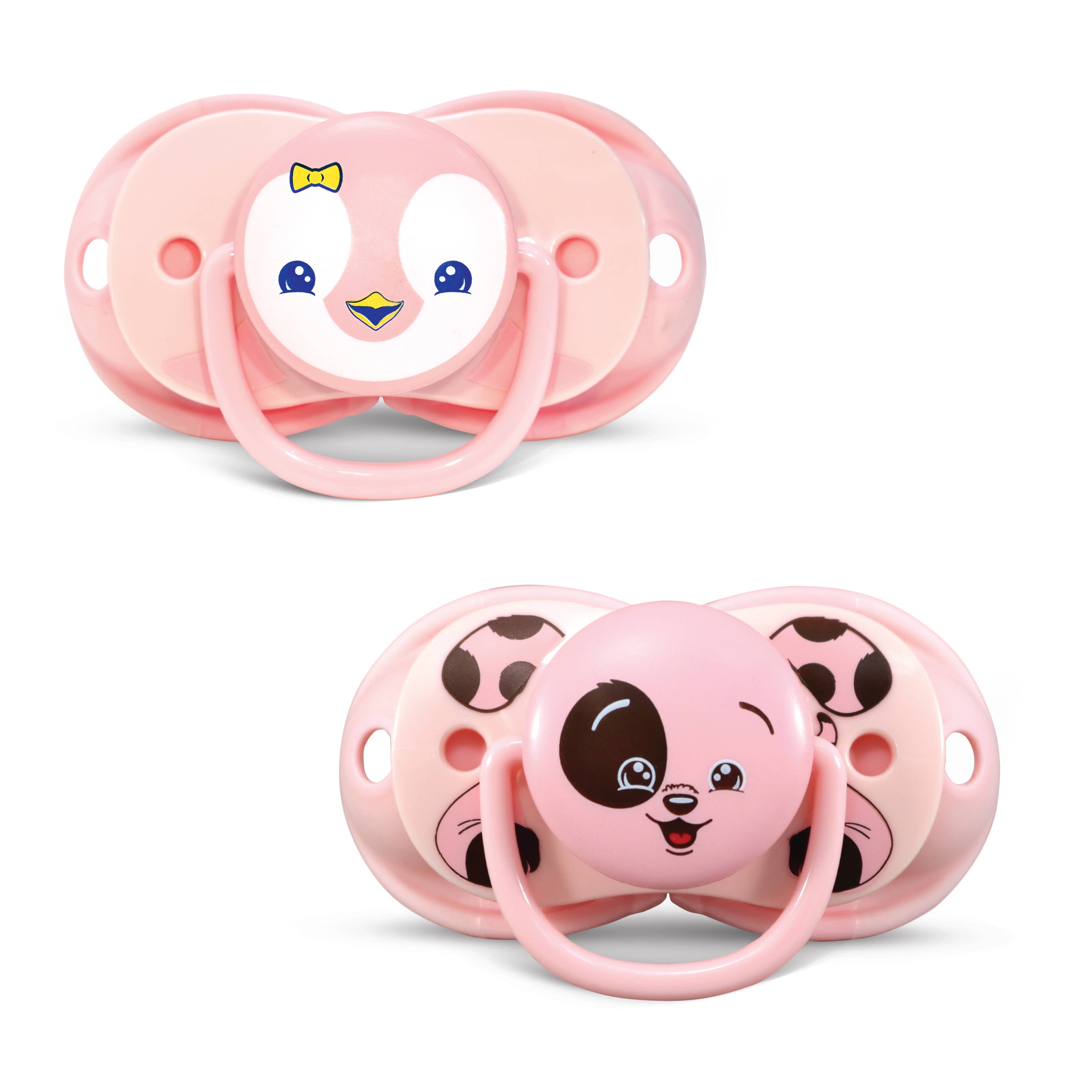 RaZbaby - Wholesale Pacifier - Baby - keep-it-kleen Pacifier 2PK - Pink Penguin & Puppy0