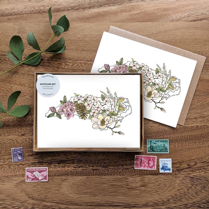 Papermill Creative - Wholesale Stationery/Notecard Set - North Carolina Native Plants notecard set1