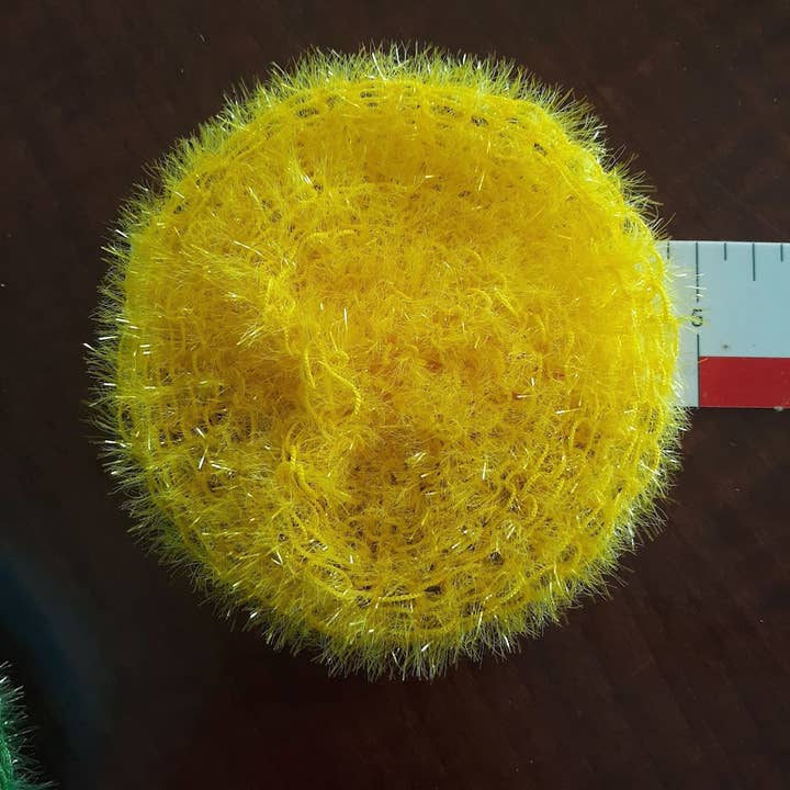 Clover Garden Crafts - Wholesale Dishcloth - Sparkly Round Kitchen Dish Scrubbers Cleaners 4.5" Circles11