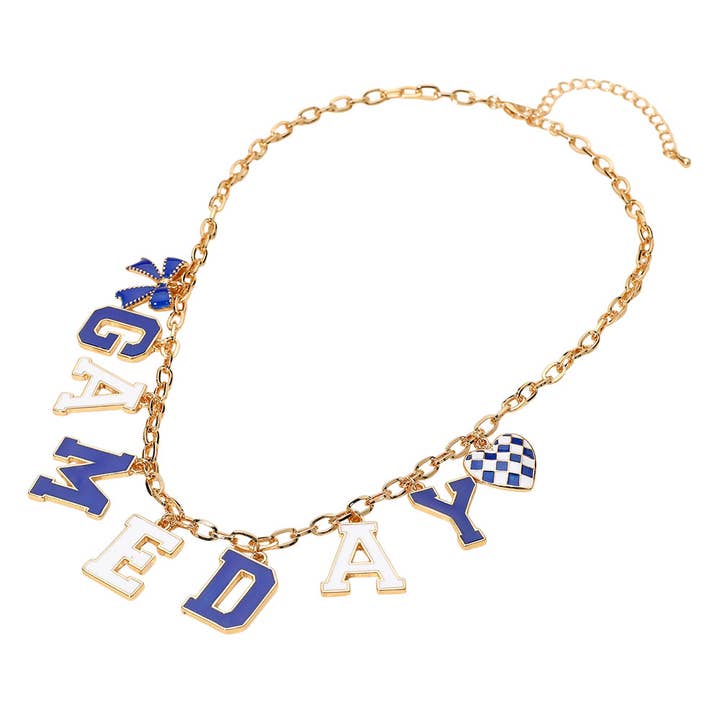 Sensibling Corp. - Wholesale Pendant/Charm Necklace - GAME DAY Letter Charm Station Necklace2