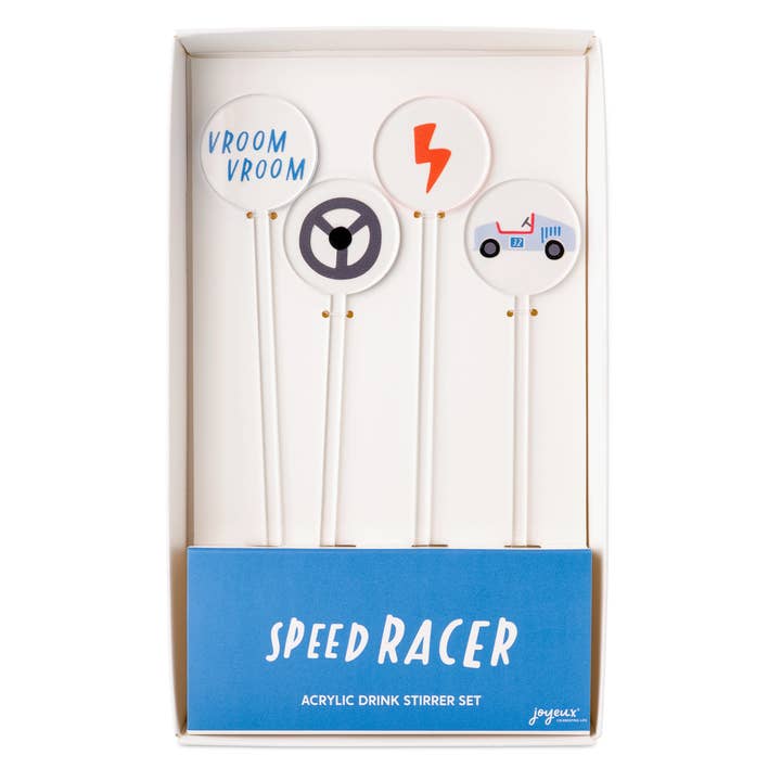 Speed Racer Acrylic Drink Stirrers for wholesale by Joyeux Company