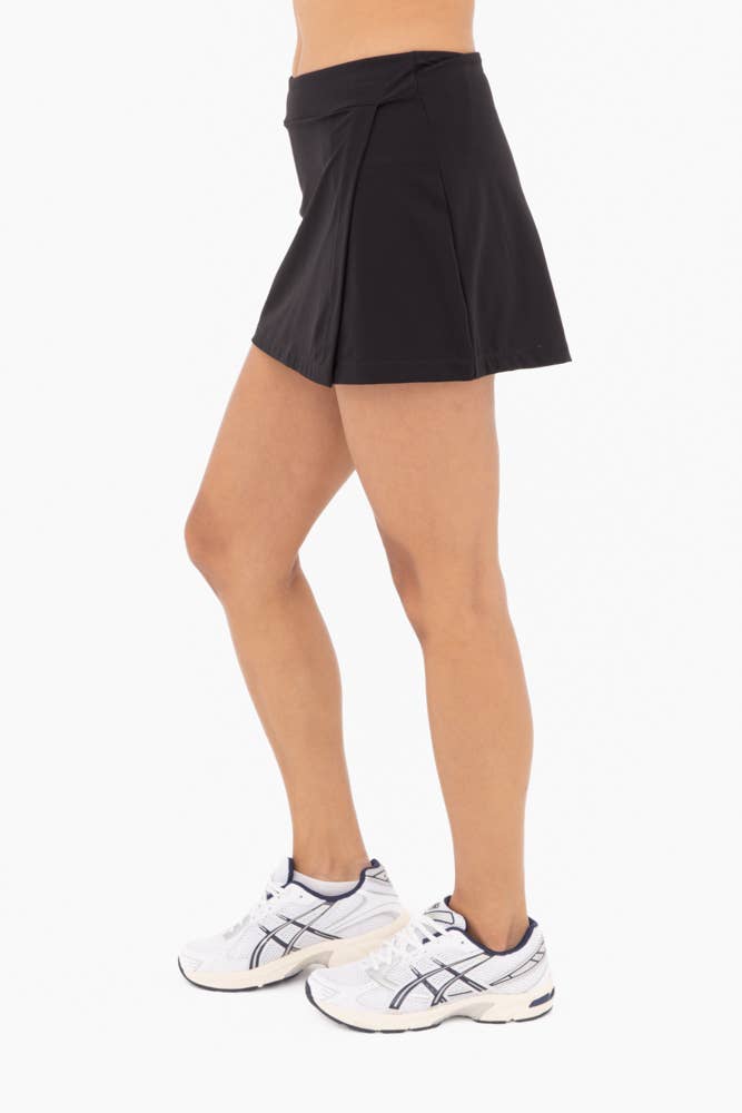 Mono B - Wholesale Skort - Women's - GREEN - A-Line Side Slit Tennis Skort5