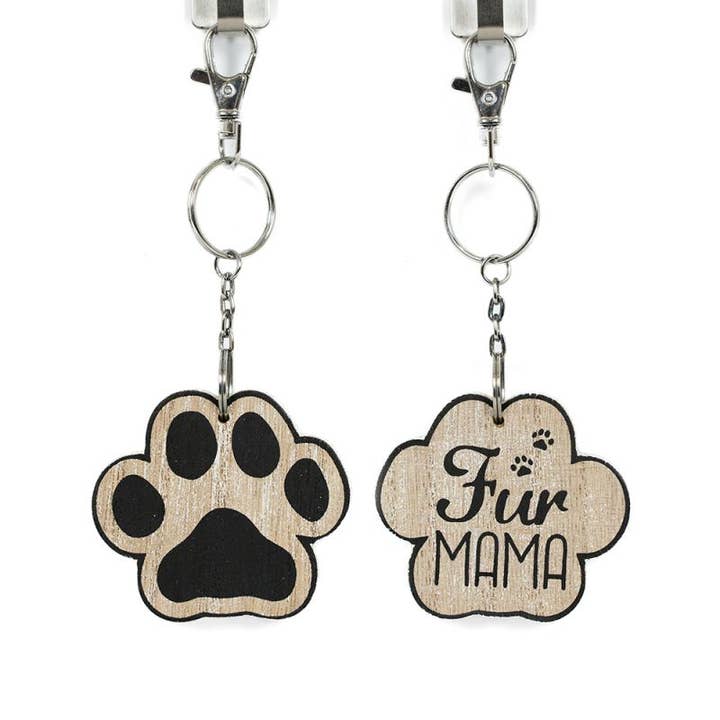 15867 - 3x2x.25 rvs wood keychain (FUR) Pet Decor for wholesale by Devanie At Home (Formerly Adams & Co.)