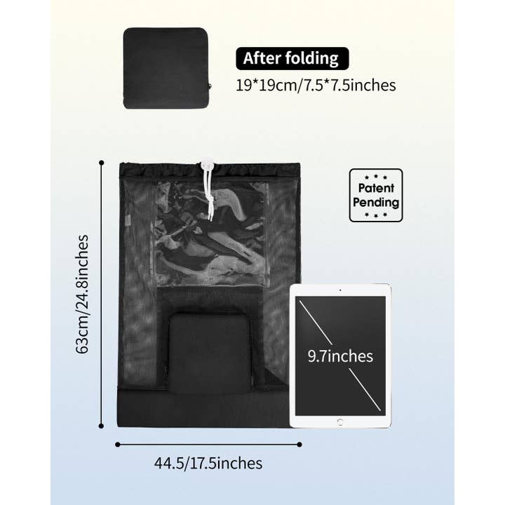 wandf - Wholesale Beach Bag - Mesh Drawstring Bag Swim Bag Quick-Dry Shoulder Strap33