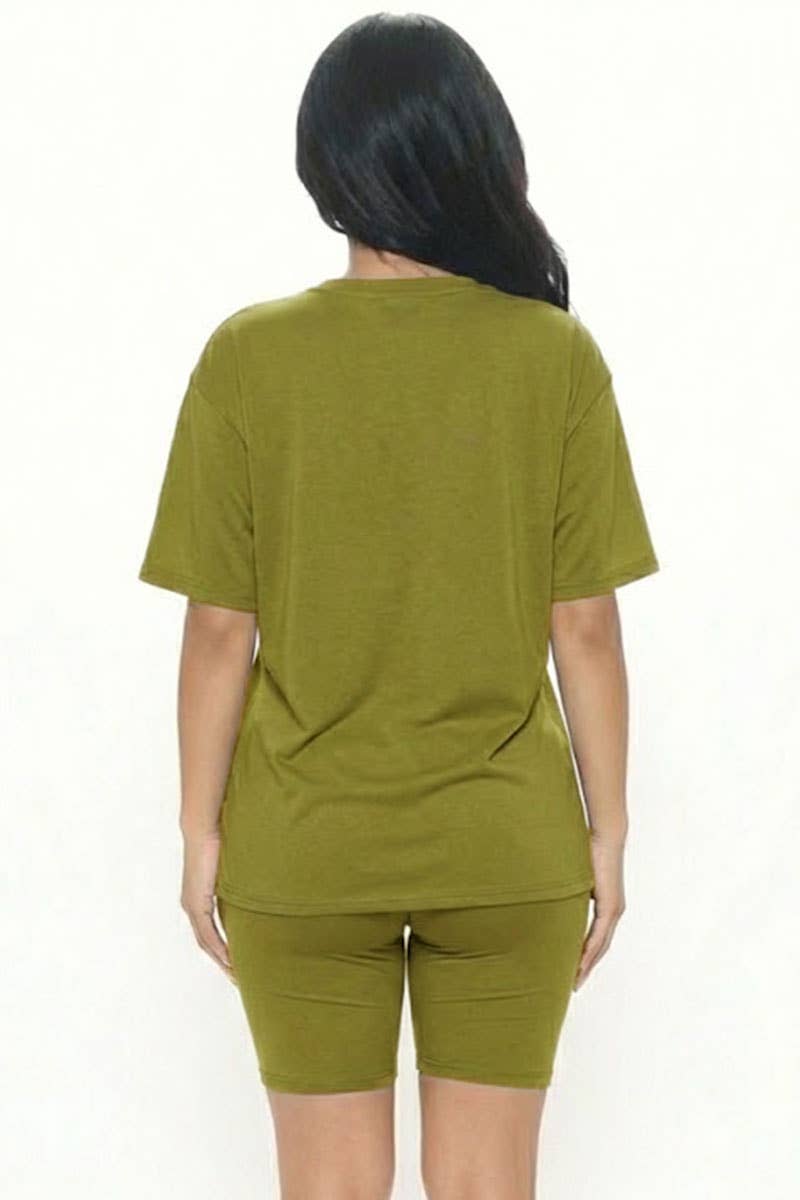 CAPELLA APPAREL - Wholesale Activewear Set - Women's - Loose Fit Top & Bike Shorts Set50