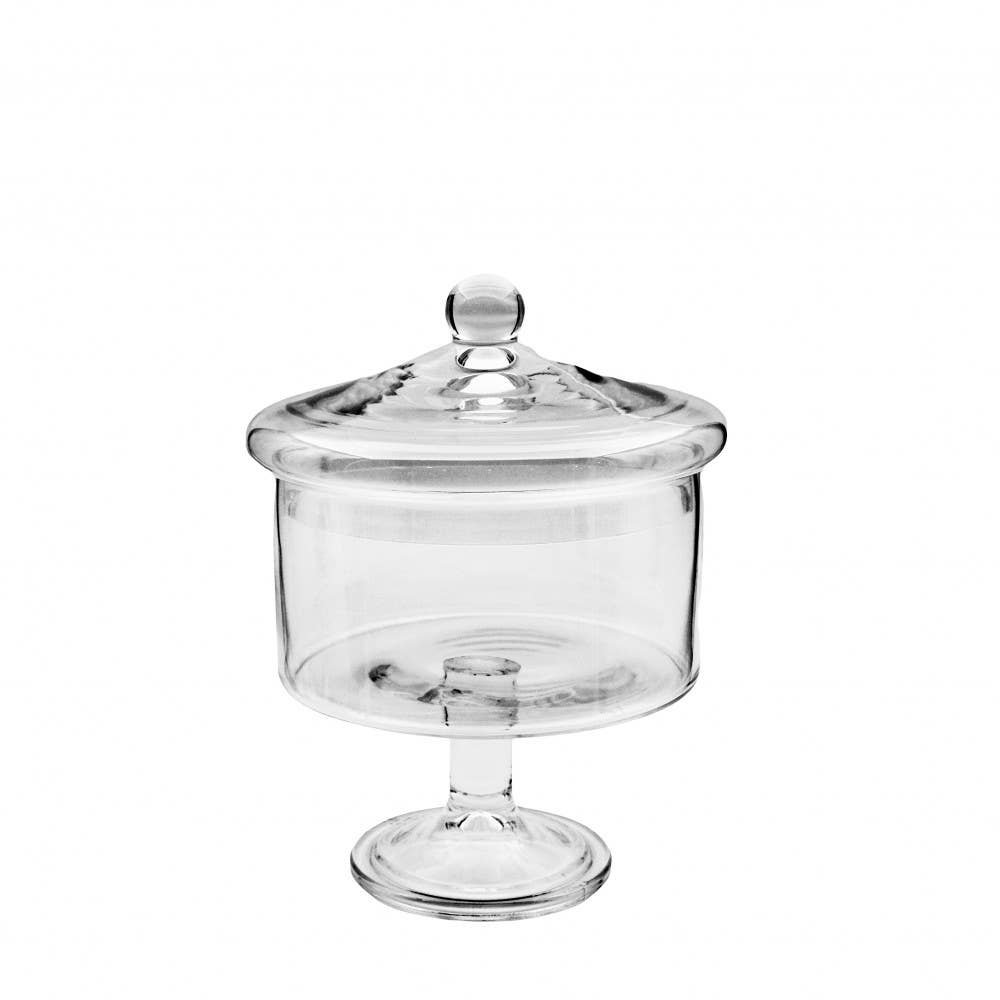 AULICA - Wholesale Jar - Glass pedestal candy jar 17x17x29cm0