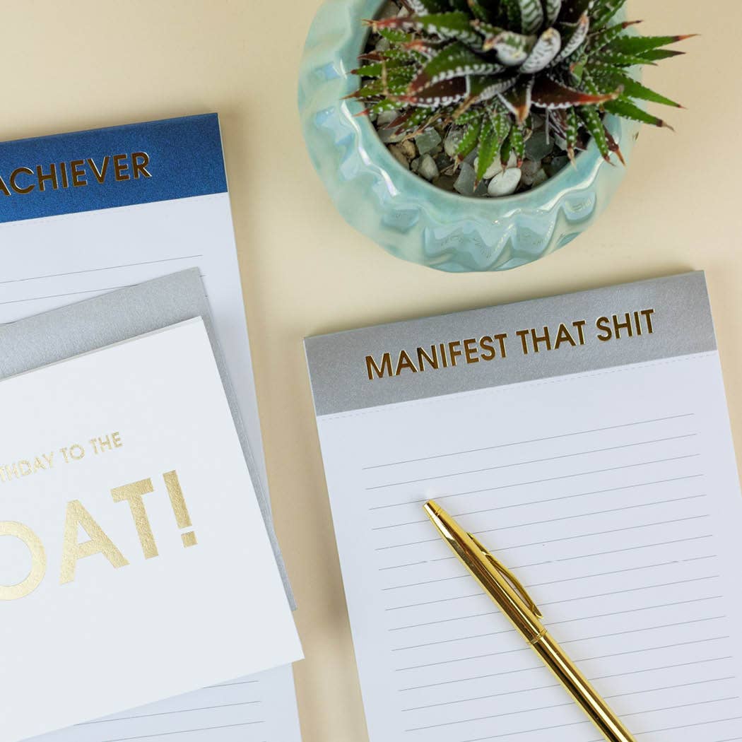 Chez Gagné – wholesale Anteckningsblock – Manifestera Det Där Skitet - Linjerad Anteckningsbok - Silver - 65 perforerade sidor - 5x84