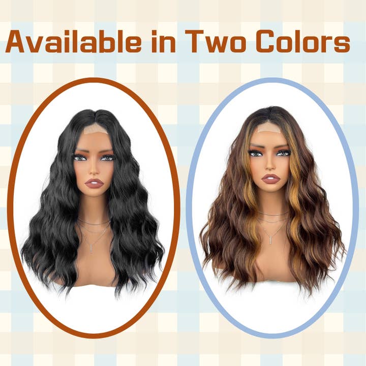 AK Brand - Wholesale Wig/Hair Piece - Long Wavy Synthetic Wig with Center Part and Natural Shine
6