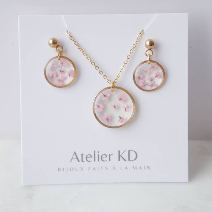 Estelle Set white - pink for wholesale by Kimberley Dubé Atelier