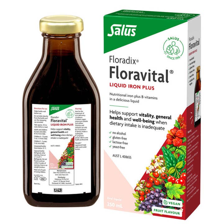 Natures Basket - Wholesale Oral Supplement/Vitamin - Floradix Iron Liquid Floravital Plus 250ml