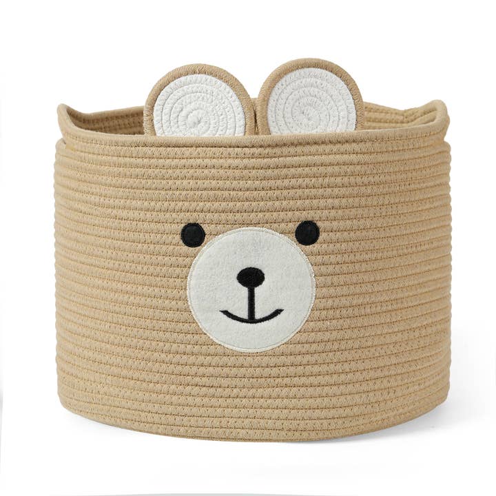 Park Life Designs - Wholesale Basket - Kids & Baby - Bertie Bear Organic Cotton Storage Basket