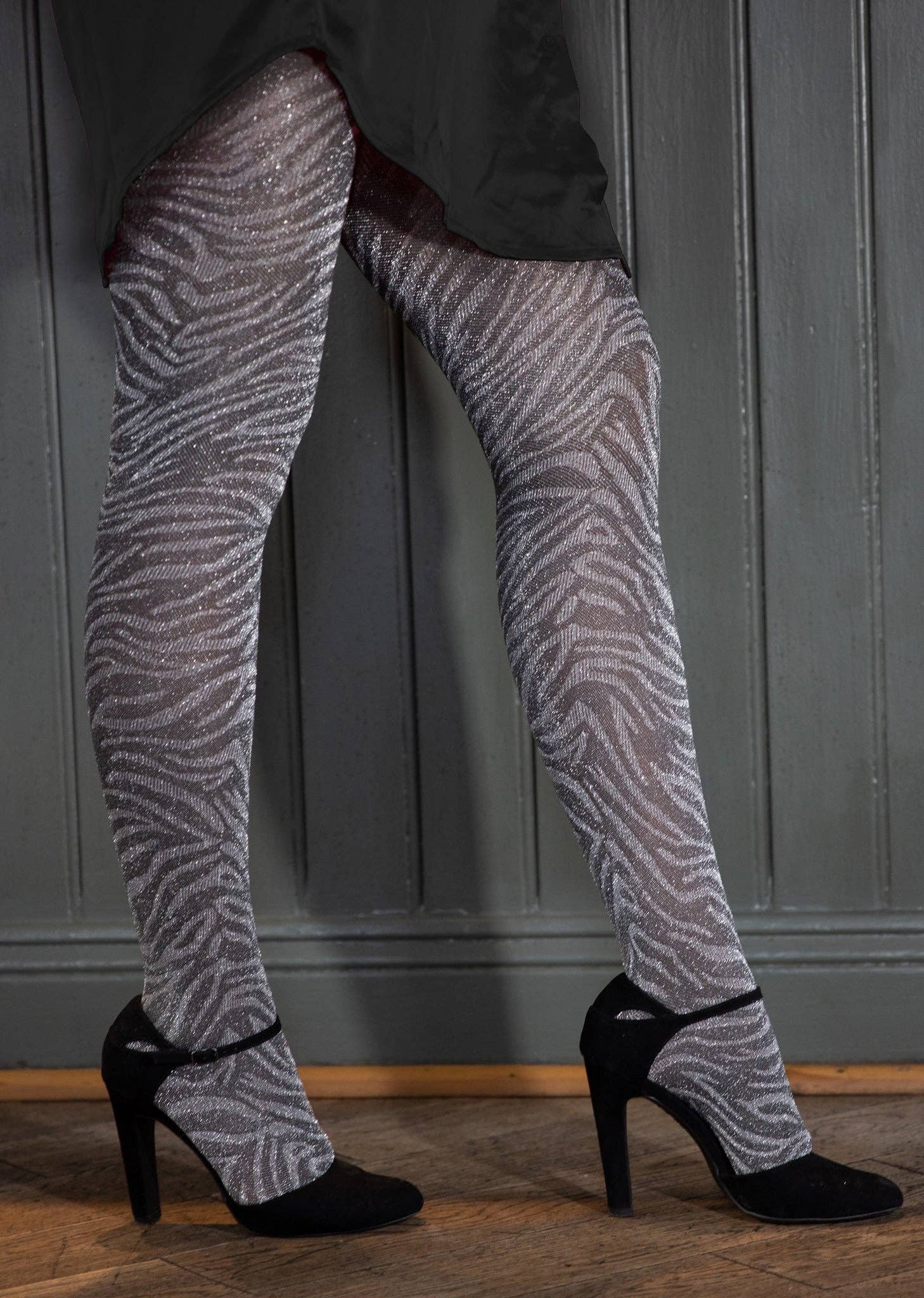 Silver Lurex Zebra Strumpbyxor för wholesale på Faire1
