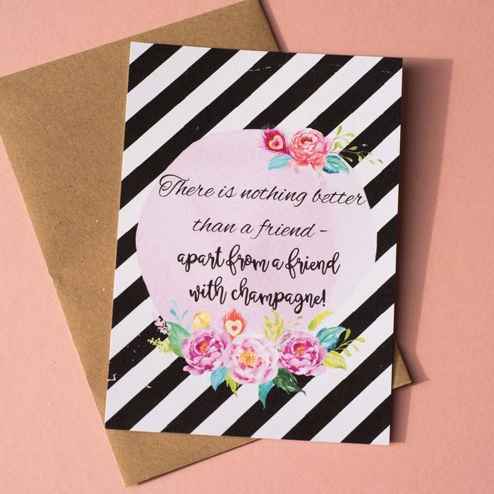 A6 Postcard Print - Pink Floral Alcohol for wholesale by Dios Designs